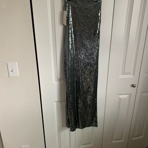 a new day Silver Sequin Wide Leg Pants